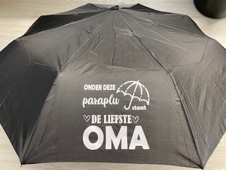 onder deze paraplu staat de liefste oma