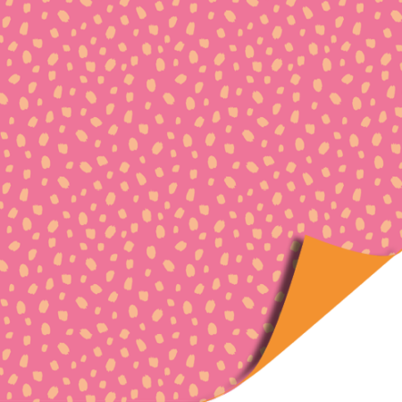 cadeaupapier dots pink orange